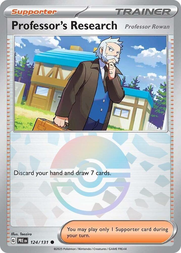 Professor's Research (124/131) [Professor Rowan] (Poke Ball Pattern) [Scarlet & Violet: Prismatic Evolutions] | Shuffle n Cut Hobbies & Games
