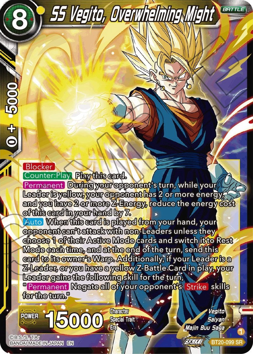SS Vegito, Overwhelming Might (BT20-099) [Power Absorbed] | Shuffle n Cut Hobbies & Games