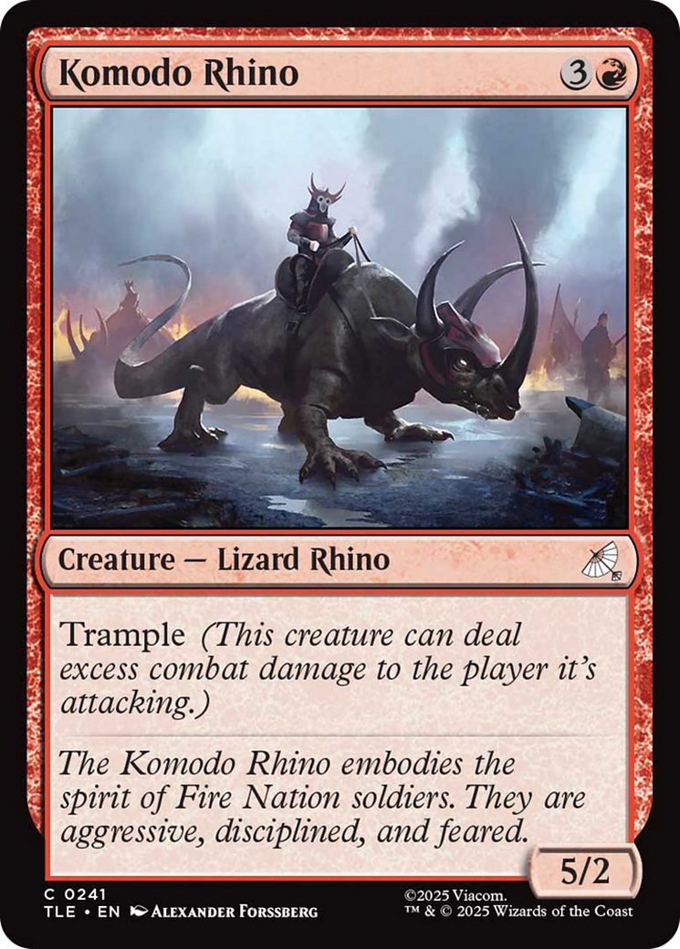 Komodo Rhino [Avatar: The Last Airbender: Eternal-Legal] | Shuffle n Cut Hobbies & Games