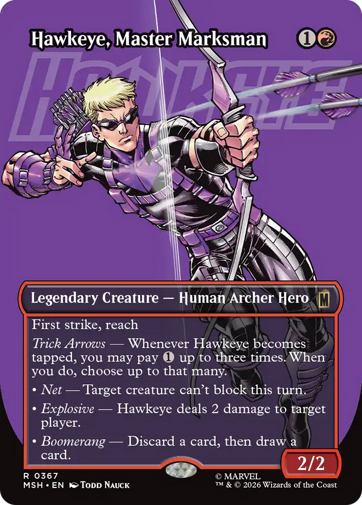 Hawkeye, Master Marksman (Borderless) [Marvel Super Heroes] | Shuffle n Cut Hobbies & Games