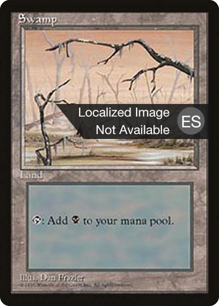 Swamp (B) [Fourth Edition (Foreign Black Border)] | Shuffle n Cut Hobbies & Games
