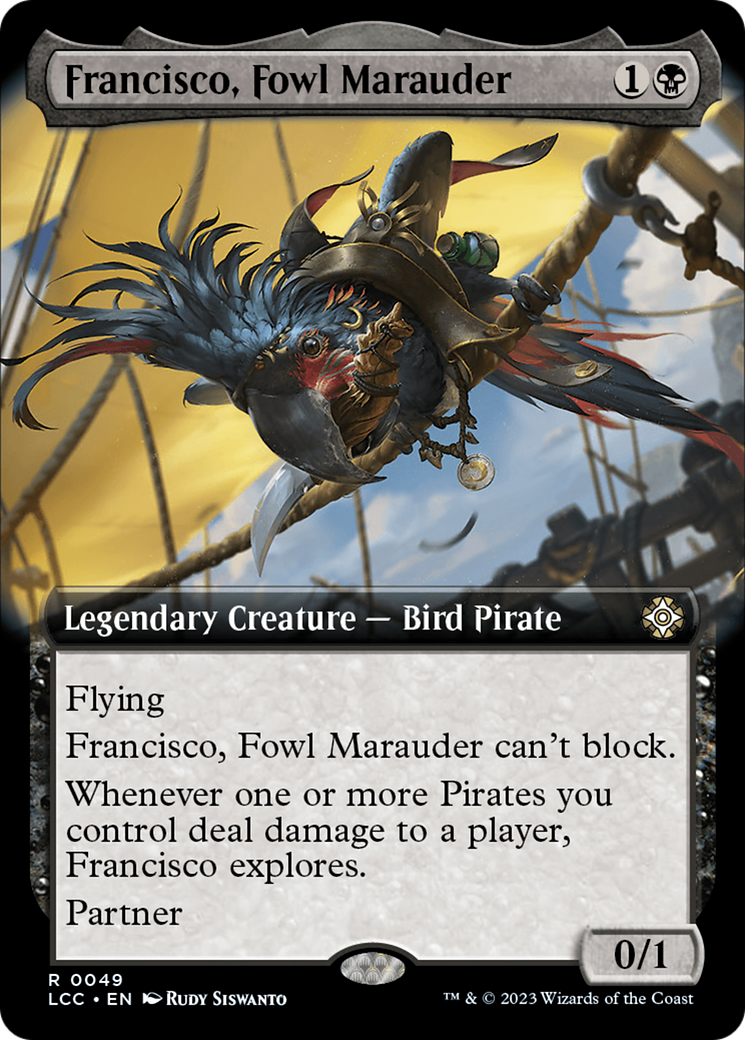 Francisco, Fowl Marauder (Extended Art) [The Lost Caverns of Ixalan Commander] | Shuffle n Cut Hobbies & Games