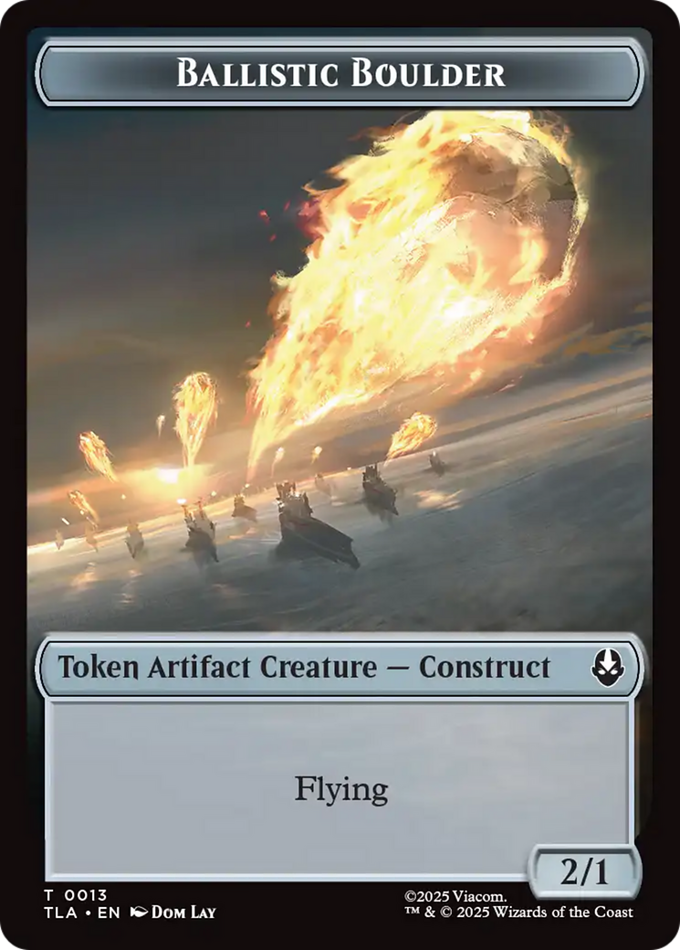 Ballistic Boulder // Food (0019) Double-Sided Token [Avatar: The Last Airbender Tokens]