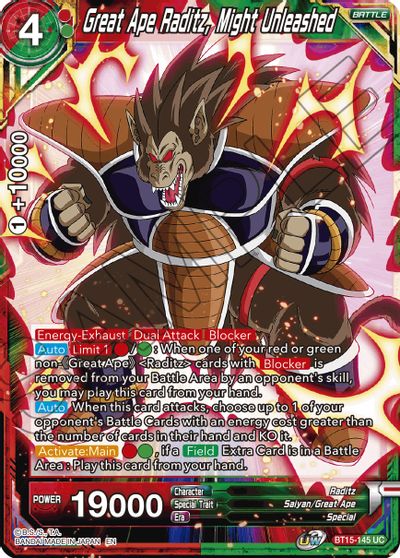 Great Ape Raditz, Might Unleashed (BT15-145) [Saiyan Showdown] | Shuffle n Cut Hobbies & Games