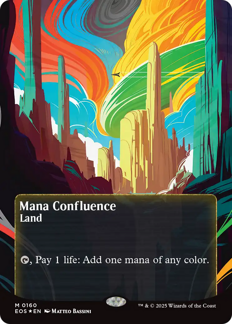 Mana Confluence (0160) (Borderless) (Galaxy Foil) [Edge of Eternities: Stellar Sights] | Shuffle n Cut Hobbies & Games