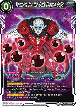 Yearning for the Dark Dragon Balls (Common) (BT13-149) [Supreme Rivalry] | Shuffle n Cut Hobbies & Games