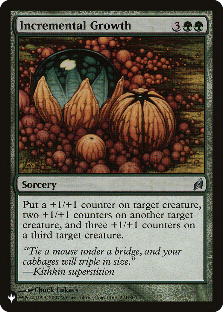 Incremental Growth [The List] | Shuffle n Cut Hobbies & Games