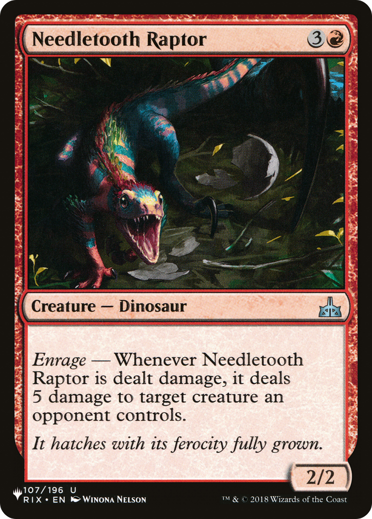Needletooth Raptor [The List] | Shuffle n Cut Hobbies & Games