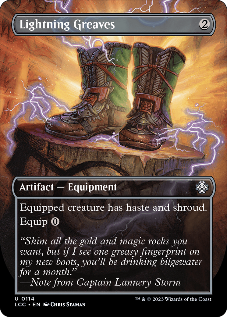 Lightning Greaves (Borderless) [The Lost Caverns of Ixalan Commander] | Shuffle n Cut Hobbies & Games