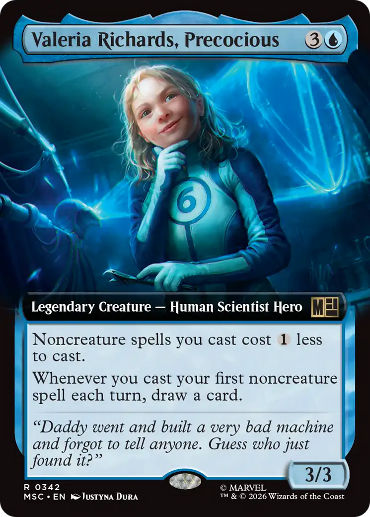Valeria Richards, Precocious (Extended Art) [Marvel Super Heroes Commander] | Shuffle n Cut Hobbies & Games