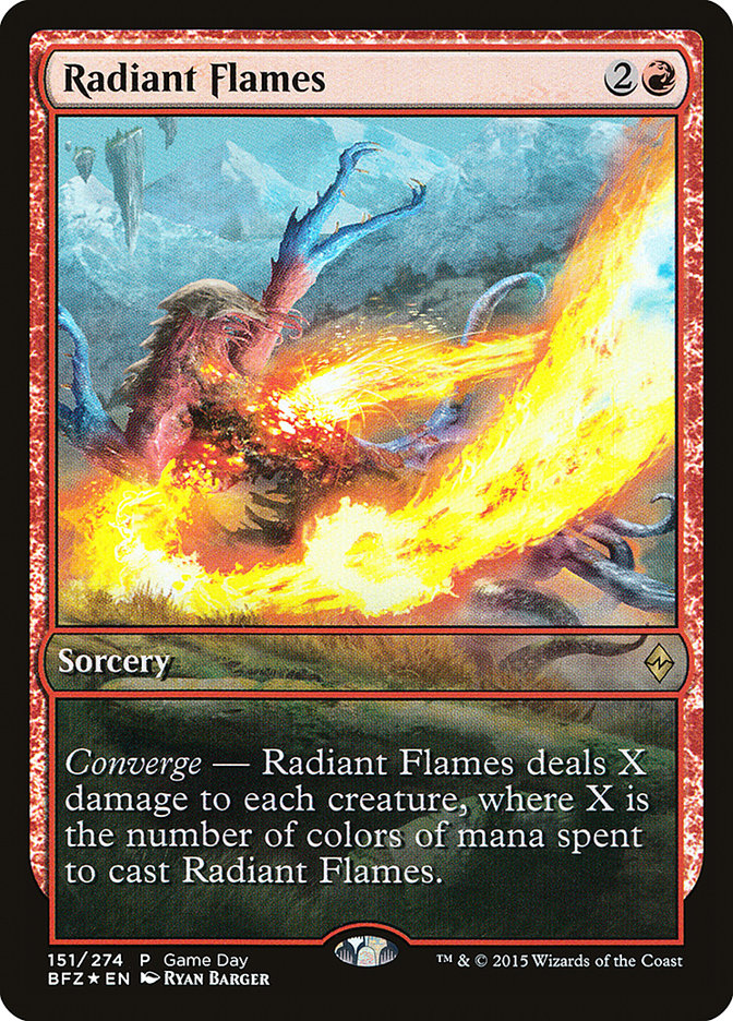 Radiant Flames (Game Day) [Battle for Zendikar Promos] | Shuffle n Cut Hobbies & Games