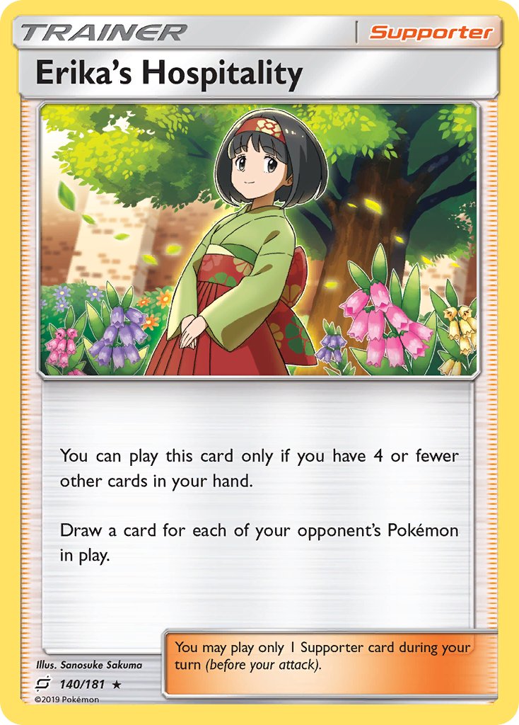 Erika's Hospitality (140/181) (Theme Deck Exclusive) [Sun & Moon: Team Up] | Shuffle n Cut Hobbies & Games