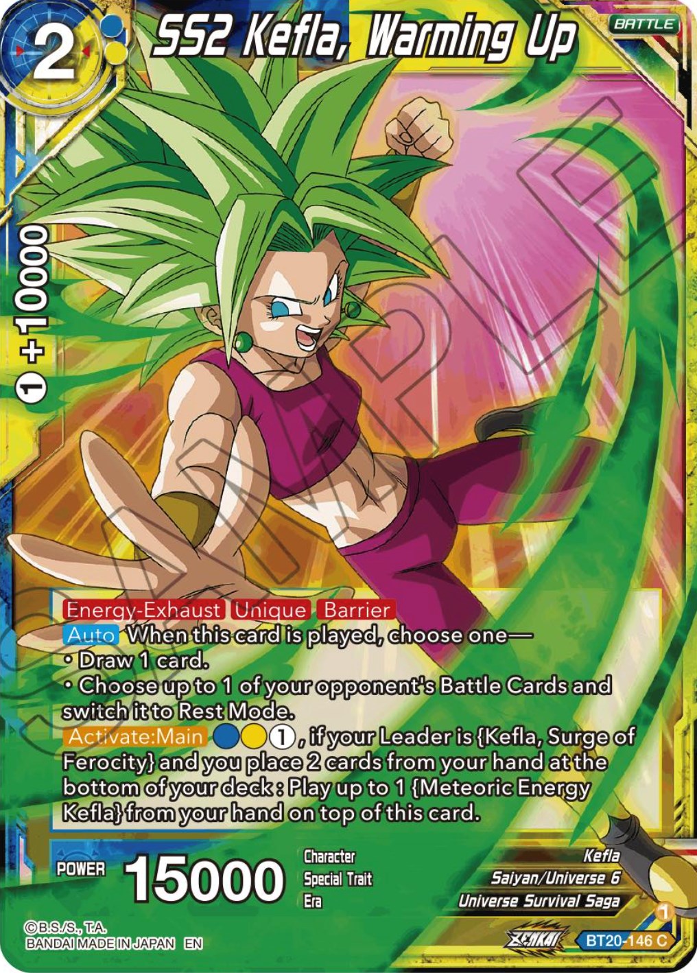 SS2 Kefla, Warming Up (BT20-146) [Power Absorbed] | Shuffle n Cut Hobbies & Games