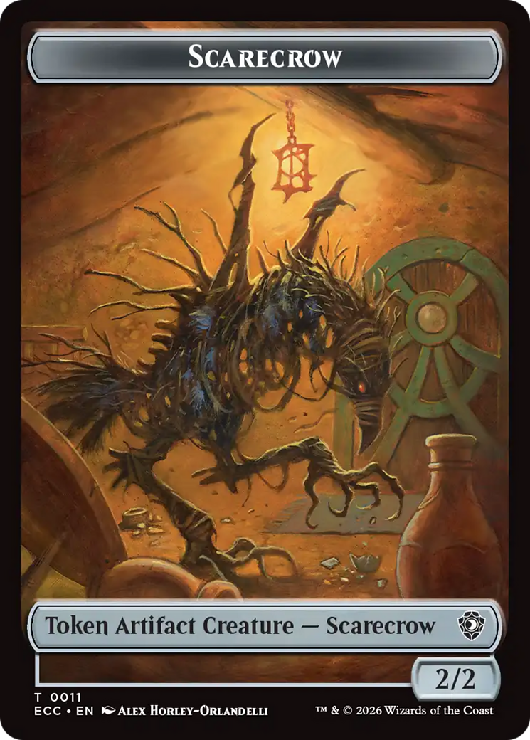 Saproling // Scarecrow Double-Sided Token [Lorwyn Eclipsed Tokens] | Shuffle n Cut Hobbies & Games