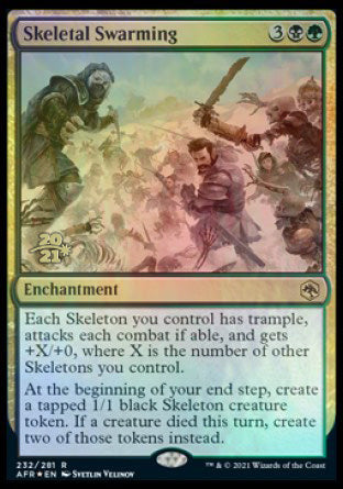 Skeletal Swarming [Dungeons & Dragons: Adventures in the Forgotten Realms Prerelease Promos] | Shuffle n Cut Hobbies & Games