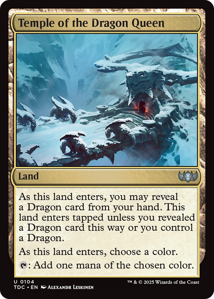 Temple of the Dragon Queen [Tarkir: Dragonstorm Commander] | Shuffle n Cut Hobbies & Games