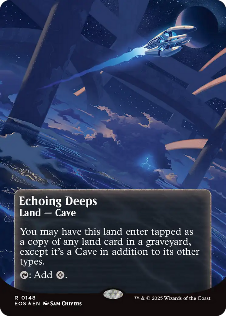 Echoing Deeps (0148) (Borderless) (Galaxy Foil) [Edge of Eternities: Stellar Sights] | Shuffle n Cut Hobbies & Games