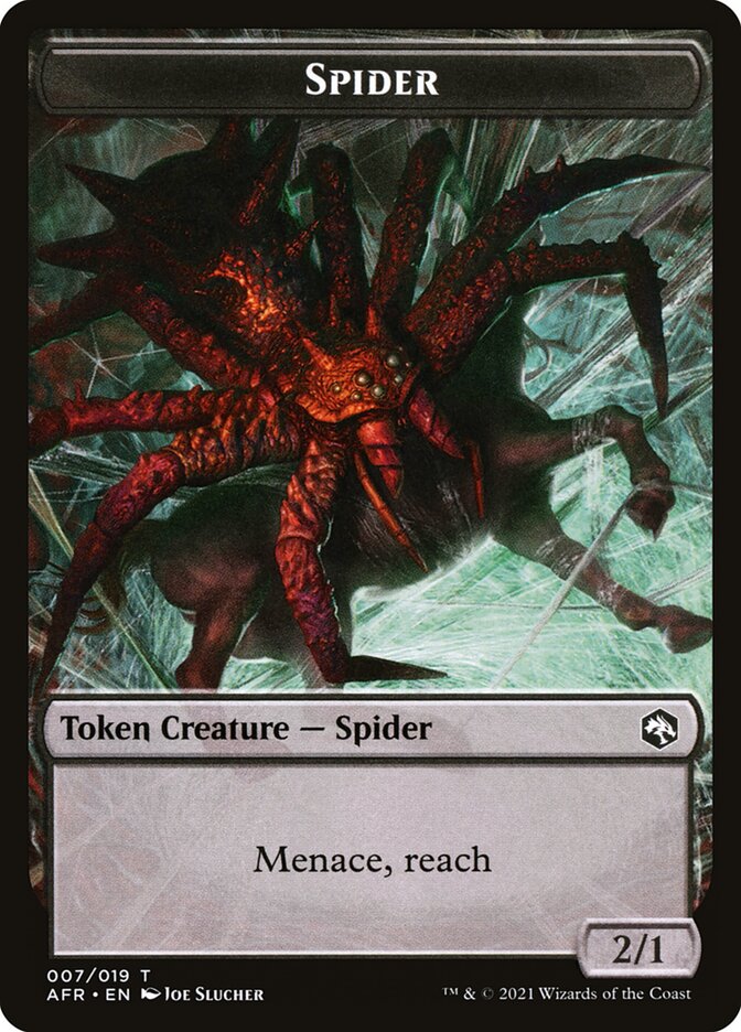 Spider // Lolth, Spider Queen Emblem Double-Sided Token [Dungeons & Dragons: Adventures in the Forgotten Realms Tokens] | Shuffle n Cut Hobbies & Games