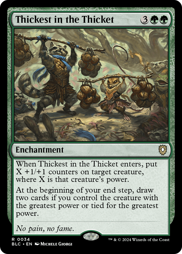 Thickest in the Thicket [Bloomburrow Commander] | Shuffle n Cut Hobbies & Games