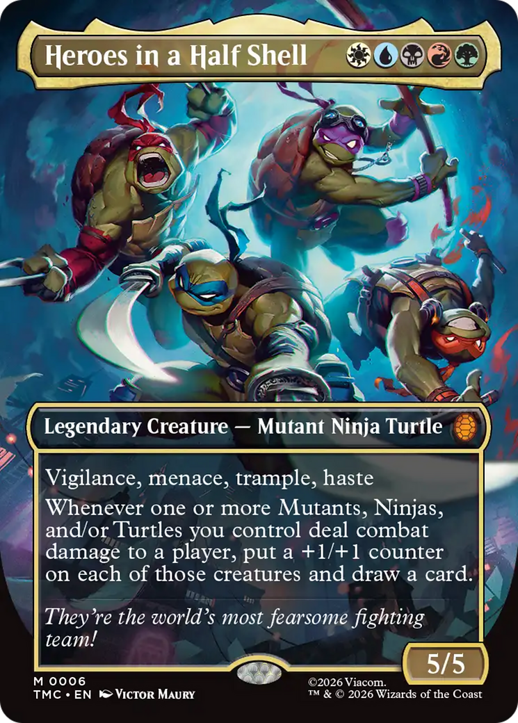 Heroes in a Half Shell (Borderless) [Teenage Mutant Ninja Turtles Commander] | Shuffle n Cut Hobbies & Games