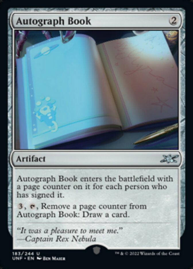 Autograph Book [Unfinity] | Shuffle n Cut Hobbies & Games