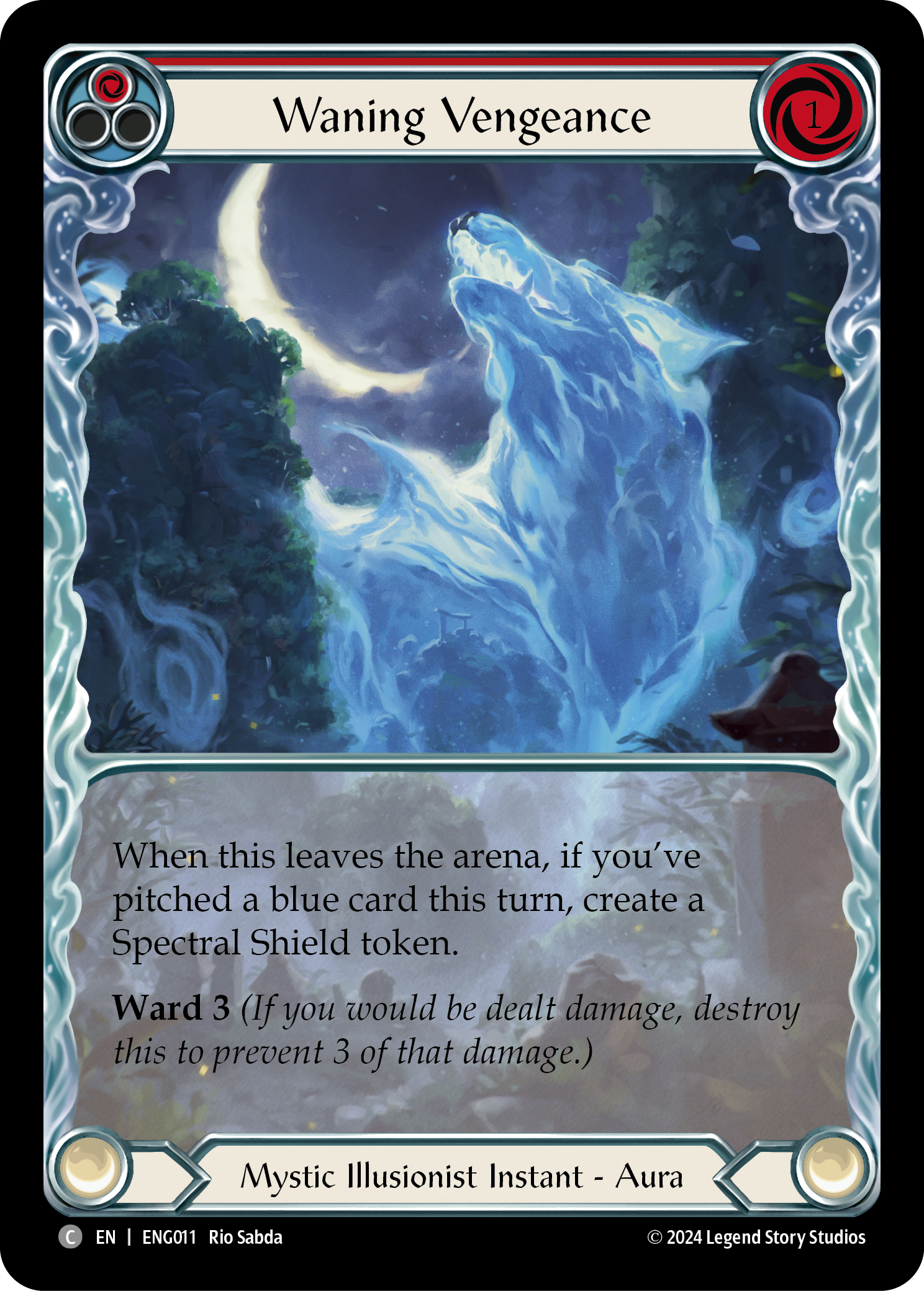 Waning Vengeance (Red) [ENG011] (Part the Mistveil Enigma Blitz Deck) | Shuffle n Cut Hobbies & Games