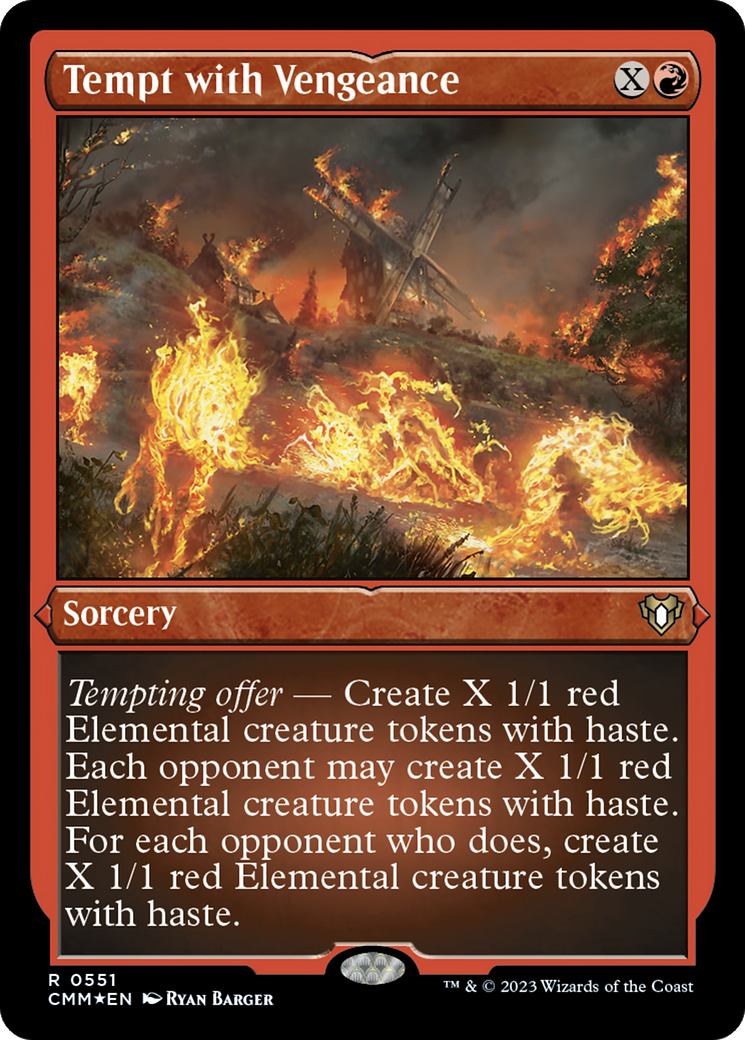 Tempt with Vengeance (Foil Etched) [Commander Masters] | Shuffle n Cut Hobbies & Games