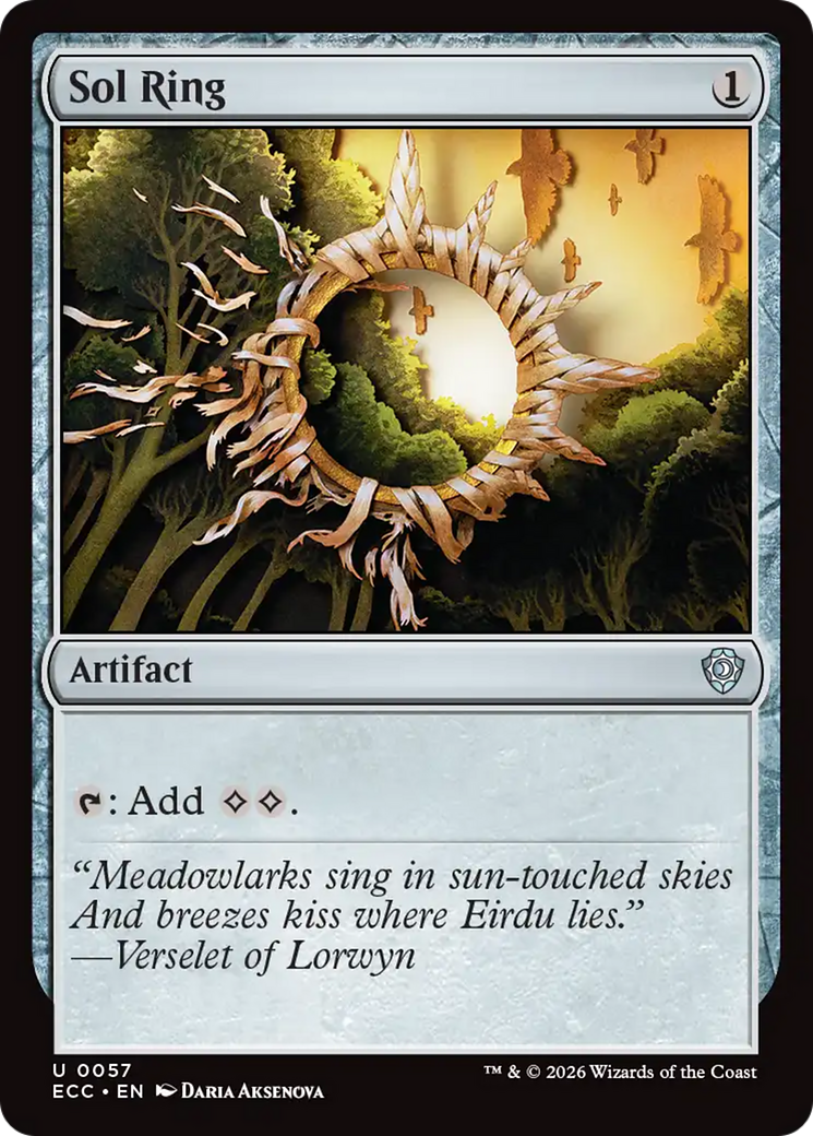 Sol Ring (0057) [Lorwyn Eclipsed Commander] | Shuffle n Cut Hobbies & Games