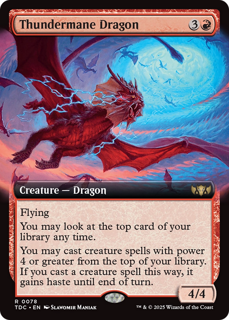 Thundermane Dragon (Extended Art) [Tarkir: Dragonstorm Commander] | Shuffle n Cut Hobbies & Games