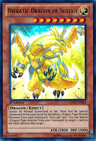 Hieratic Dragon of Sutekh [GAOV-EN025] Ultra Rare | Shuffle n Cut Hobbies & Games