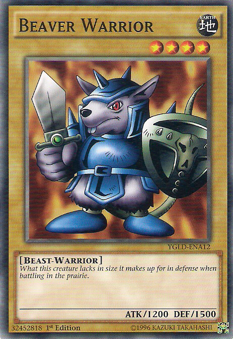 Beaver Warrior [YGLD-ENA12] Common | Shuffle n Cut Hobbies & Games