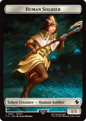 Human Soldier // Hero (0008) Double-Sided Token [FINAL FANTASY Commander Tokens] | Shuffle n Cut Hobbies & Games