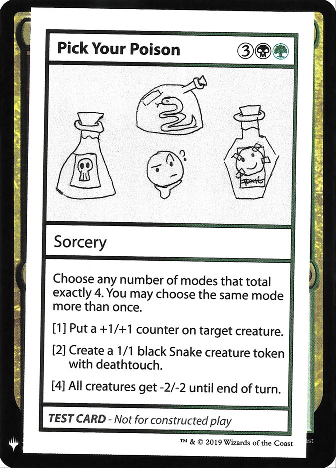 Pick Your Poison [Mystery Booster Playtest Cards] | Shuffle n Cut Hobbies & Games