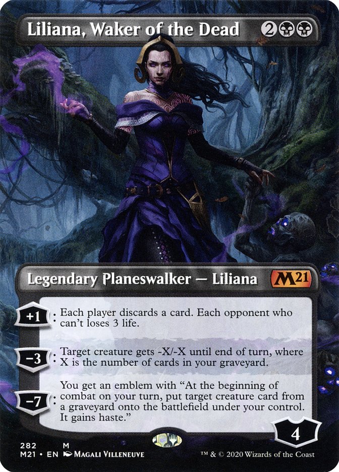 Liliana, Waker of the Dead (Borderless) [Core Set 2021] | Shuffle n Cut Hobbies & Games