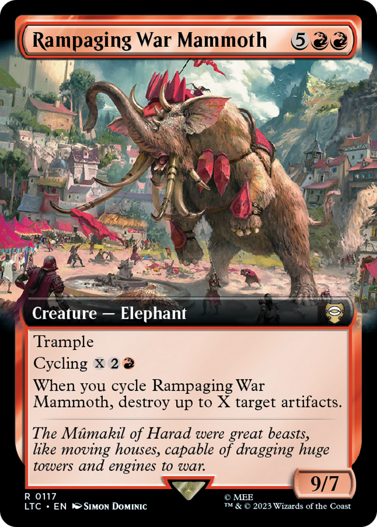 Rampaging War Mammoth (Extended Art) [The Lord of the Rings: Tales of Middle-Earth Commander] | Shuffle n Cut Hobbies & Games