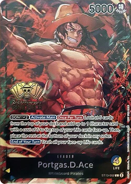 Portgas.D.Ace (2nd Anniversary Tournament) [One Piece Promotion Cards] | Shuffle n Cut Hobbies & Games