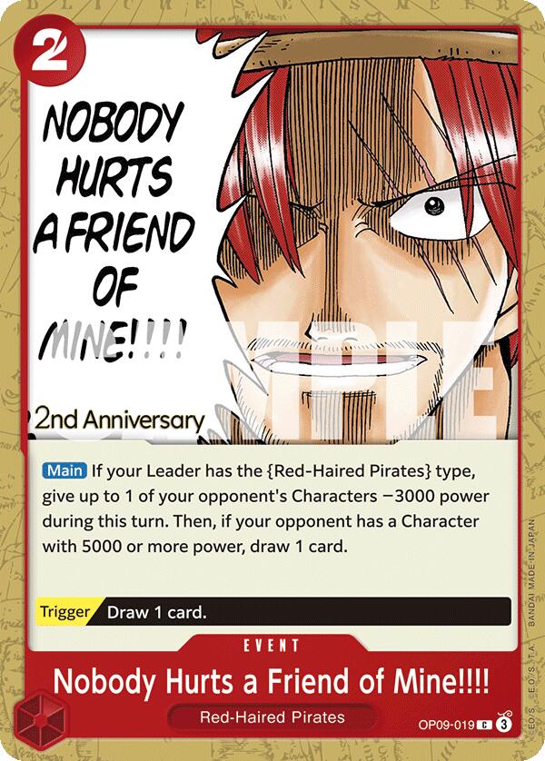 Nobody Hurts a Friend of Mine!!!! [Emperors in the New World: 2nd Anniversary Tournament Cards] | Shuffle n Cut Hobbies & Games