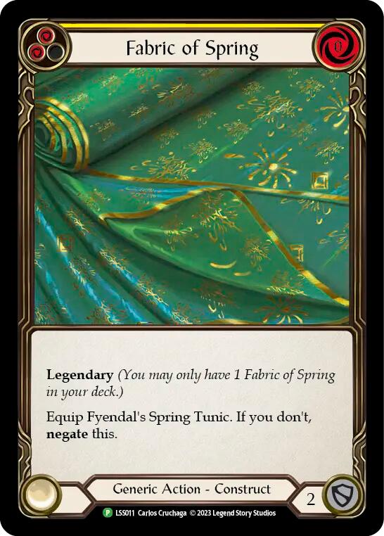 Fabric of Spring // Fyendal's Spring Tunic [LSS011] (Promo)  Cold Foil | Shuffle n Cut Hobbies & Games