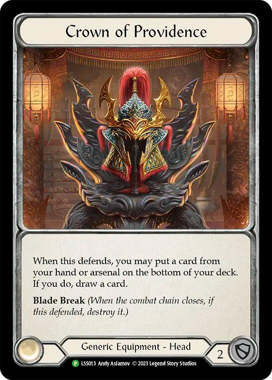 Fabric of Providence // Crown of Providence [LSS013] (Promo)  Cold Foil | Shuffle n Cut Hobbies & Games