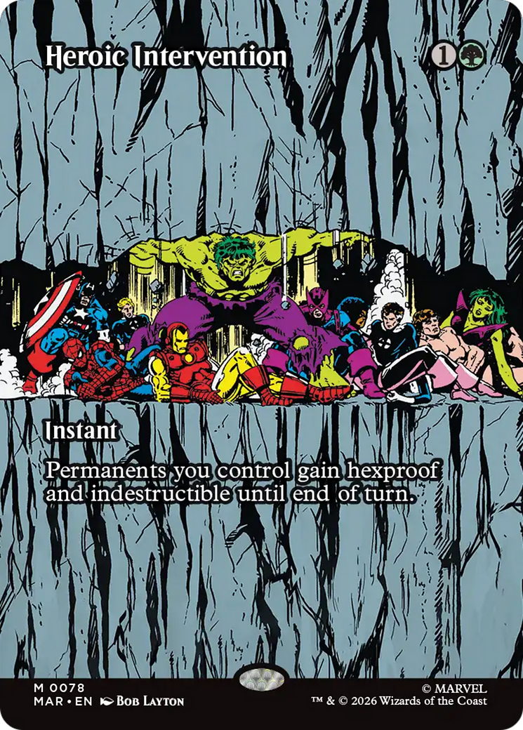 Heroic Intervention (0078) (Borderless) [Marvel Universe: Eternal-Legal] | Shuffle n Cut Hobbies & Games