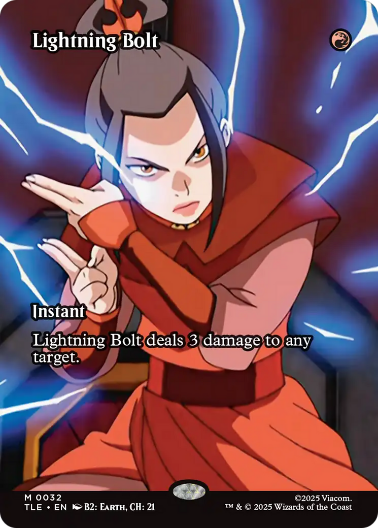 Lightning Bolt (Borderless) [Avatar: The Last Airbender: Eternal-Legal] | Shuffle n Cut Hobbies & Games