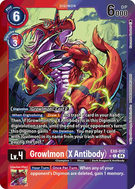 Growlmon (X Antibody) [EX8-012] (Limited Foil) [Chain of Liberation] | Shuffle n Cut Hobbies & Games
