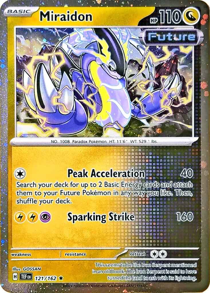 Miraidon (121/162) (Cosmos Holo) [Miscellaneous Cards] | Shuffle n Cut Hobbies & Games