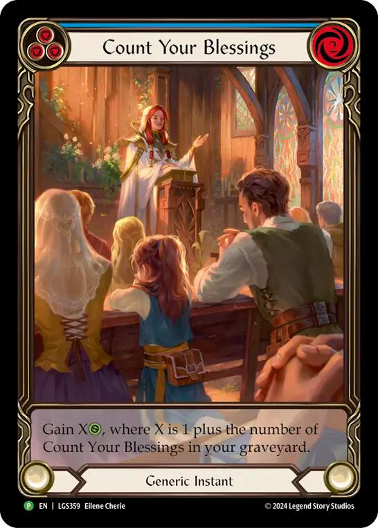 Count Your Blessings (Blue) (Rainbow Foil) [LGS359] (Promo)  Rainbow Foil | Shuffle n Cut Hobbies & Games