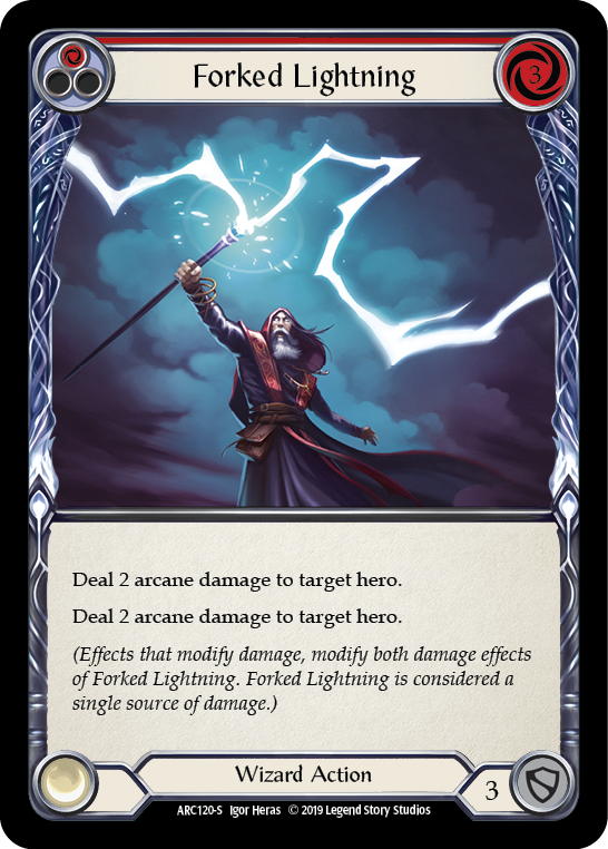 Forked Lightning [ARC120-S] (Arcane Rising)  1st Edition Normal | Shuffle n Cut Hobbies & Games