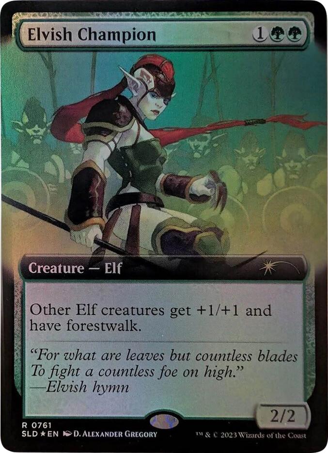 Elvish Champion (Extended Art) [Secret Lair Drop Series] | Shuffle n Cut Hobbies & Games