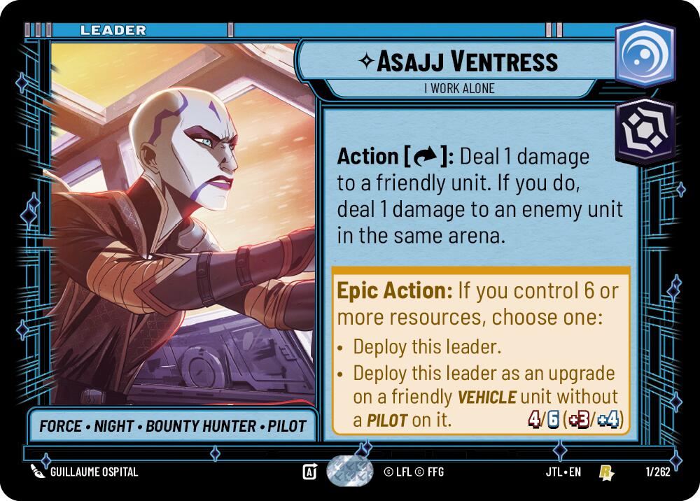 Asajj Ventress - I Work Alone (001/262) (001/257) [Jump to Lightspeed] | Shuffle n Cut Hobbies & Games