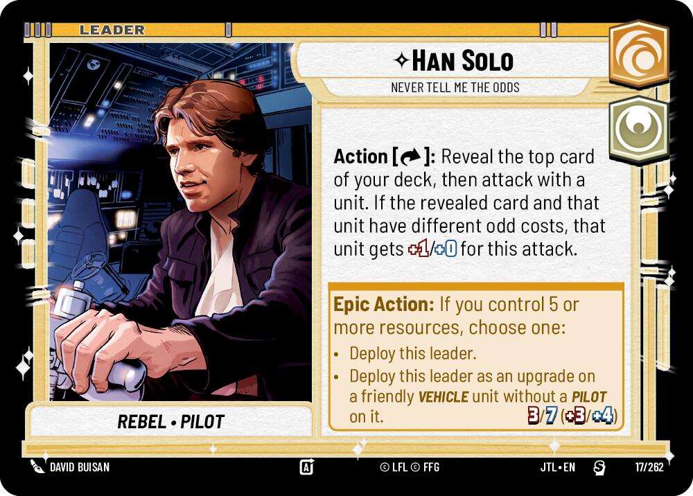 Han Solo - Never Tell Me the Odds (017/262) (017/257) [Jump to Lightspeed] | Shuffle n Cut Hobbies & Games