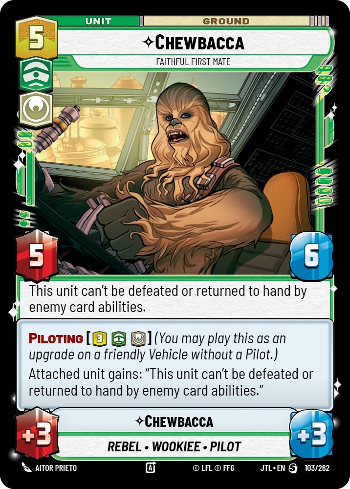 Chewbacca - Faithful First Mate (103/262) (103/257) [Jump to Lightspeed] | Shuffle n Cut Hobbies & Games