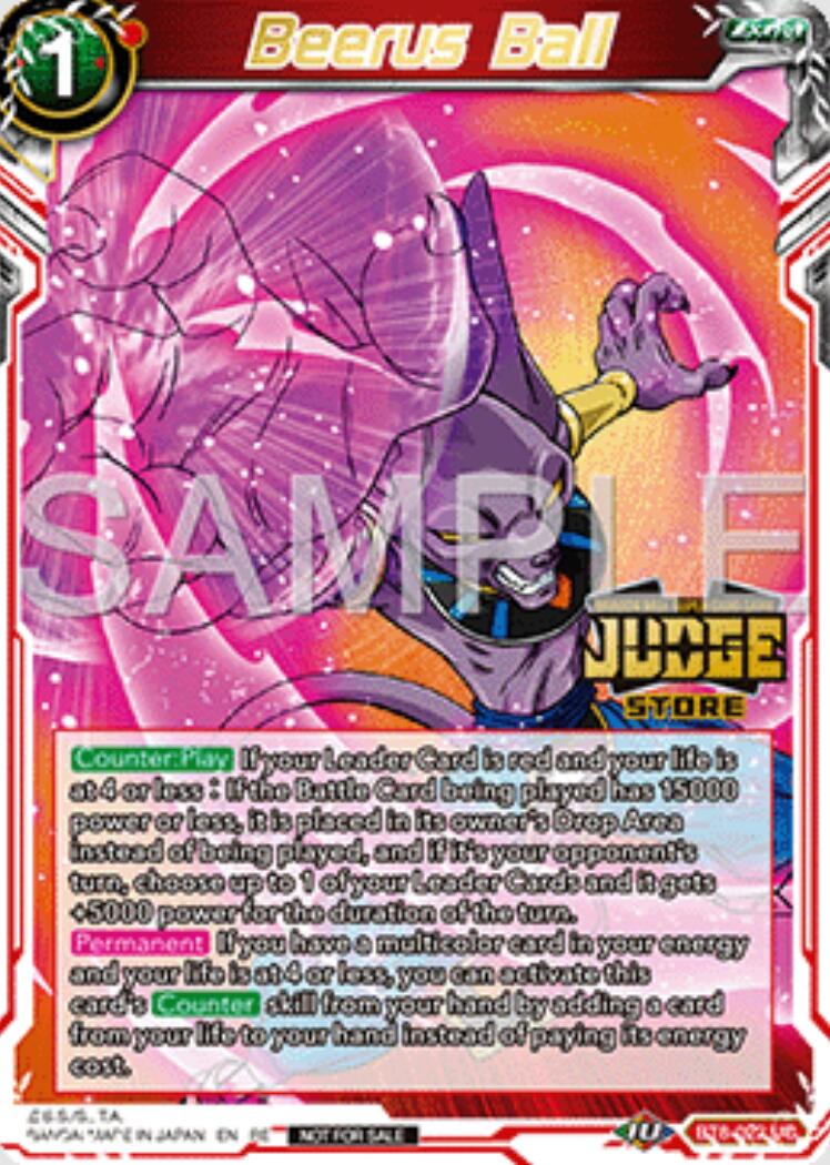 Beerus Ball (Judge Pack Vol.16) (Store) (BT8-022) [Tournament Promotion Cards] | Shuffle n Cut Hobbies & Games